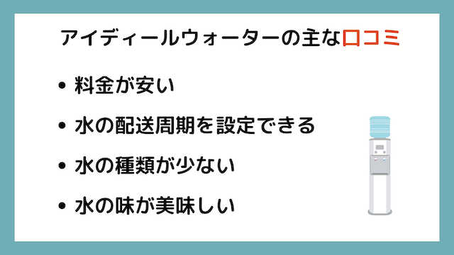 アイディールウォーターの口コミ・評判